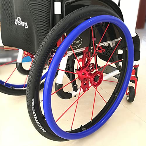 IBOWZ Rollstuhl Greifringe Passend 1 Paar Rollstuhl-Schiebefelgenabdeckungen,24 Zoll / 22 Zoll Hinterrad-Sportrollstuhlabdeckung,Rollstuhl-Handschubschutzhülle von IBOWZ
