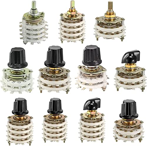 IBOWZ Rotary Encoder, 4P4-11T Bandkanal mit Kunststoffknopf (4P11T K7 1, Silber) von IBOWZ