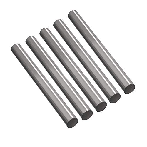 IBOWZ Rundstäbe Reiner Metalle Titan-Rundstab TC4, Metall-Titanstange 7,9 Zoll, für industrielle Experimentalforschung, 10 Durchmesseroptionen (5 STK), 2,5 mm * 200 mm von IBOWZ