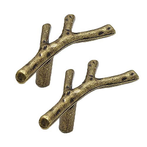 IBOWZ Schrank Schublade Türgriff 2 Stück Schrankgriffe AST Form Schubladengriffe Zinklegierung Türknäufe Bauernhaus Stil Griff Aufbewahrungsbox Griffe Türhebel,mit Schrauben,Vintage (Hole Distance von IBOWZ