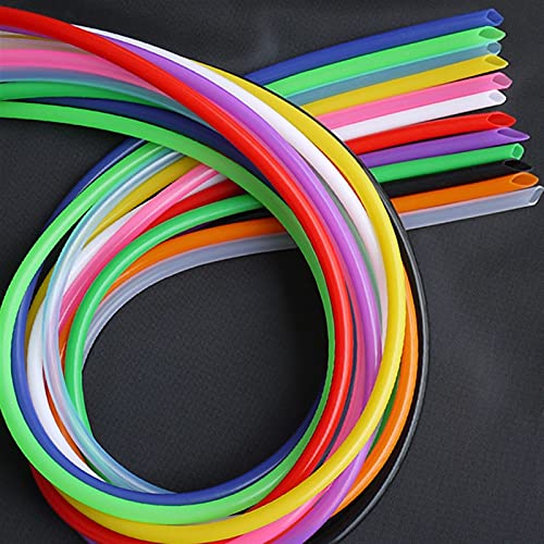 IBOWZ Silikonschlauch, Silikonschlauch mit Mehreren Durchmessern – 1–10 mm Innendurchmesser, 1 m bunter Flexibler Schlauch von IBOWZ