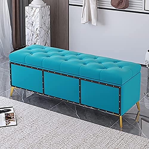 IBOWZ Sitzhocker mit Stauraum, Ottomane mit Samtaufbewahrung, Premium-Aufbewahrungsbank, Schlafzimmersitz, bequemer gepolsterter Sitz mit Organisation von IBOWZ