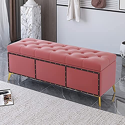 IBOWZ Sitzhocker mit Stauraum, Ottomane mit Samtaufbewahrung, Premium-Aufbewahrungsbank, Schlafzimmersitz, bequemer gepolsterter Sitz mit Organisation von IBOWZ