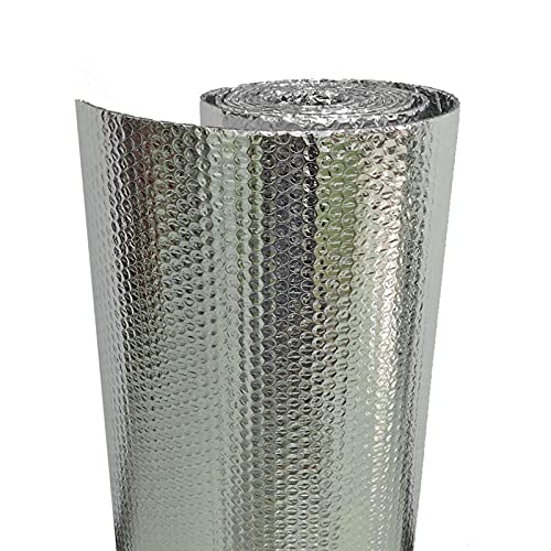 Isolierfolie Dämmfolie Reflektierende Blasen-Heizkörperfolie, Folien-Isolierrolle, selbstklebende doppelte Aluminium-Luftblasenfolien-Isolierung, 5 mm, wärmereflektierende Reflektor-Luftblasenfolie, Isolierfolie Dämmfolie Reflektierende Blasen-Heizkörperfolie, Folien-Isolierrolle, selbstklebende doppelte Aluminium-Luftblasenfolien-Isolierung, 5 mm, wärmereflektierende Reflektor-Luftblasenfolie, von IBOWZ