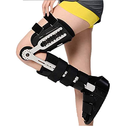 Verstellbare Knieorthese Brace Knie-Wegfahrsperre-Orthese, verstellbare orthopädische Knieorthese mit Scharnier, Abduktionsorthese für das linke Bein oder das rechte Bein, Unterstützung der Knieorthe von IBOWZ
