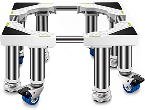 Waschmaschinen Untergestell Basis for Hochleistungswaschmaschinen mit Rädern bewegbarer Geräte Kühlschrank Ständer Podest Waschmaschine Trockner Trolley 45-65 cm Teleskopbodenschalen Kühlschritte, Gef von IBOWZ