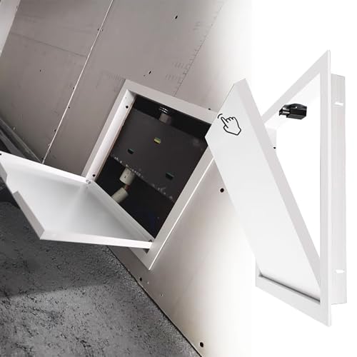 Zugangsklappe, Sanitär-Revisionsklappe mit Klickfunktion Aluminiumrahmen Klappe Abdeckplatte Riegel Innen Außen Weiß Serviceschachttür Zugangsklappe, Sanitär-Revisionsklappe mit Klickfunktion Aluminiumrahmen Klappe Abdeckplatte Riegel Innen Außen Weiß Serviceschachttür von IBOWZ