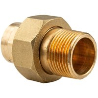Ibp Bänninger - Rotguss-Lötfitting Verschraubung flachdichtend 15 mm x 1/2 Zoll ag - Typ 4331G, dvgw von IBP BÄNNINGER