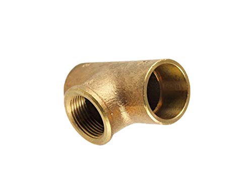 Rotguss-Lötfitting T-Stück 18 mm x 3/8 Zoll IG - Typ 4130G, DVGW von IBP Bänninger