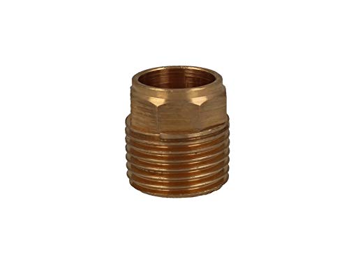 Rotguss-Lötfitting Übergangsnippel 35 mm x 1 1/4 Zoll AG - Typ 4243G, DVGW von IBP Bänninger