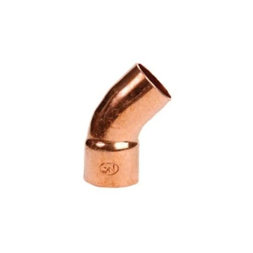 Kupferbogen 45° MF 16 mm für Kupferrohr zum Löten von IBP