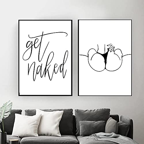 Nackt Badezimmer Wand Dekor Leinwand Malerei Nackt Zitat Linie Leinwand Kunst Poster Weiblichen Körper Zeichnung Leinwand Bild Mode Kunst Ungerahmt-30x40cmx2 Nackt Badezimmer Wand Dekor Leinwand Malerei Nackt Zitat Linie Leinwand Kunst Poster Weiblichen Körper Zeichnung Leinwand Bild Mode Kunst Ungerahmt-30x40cmx2 von IBUKHSDGYIFH