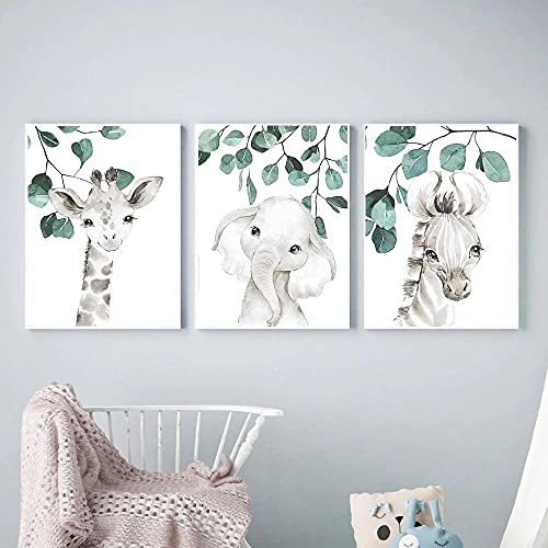 IBUKHSDGYIFH Safari Baby Zebra Giraffe Eukalyptus Tiere Wandkunst Leinwand Malerei Nordic Poster und Drucke Kindergarten Kind Babyzimmer Dekoration Ungerahmt-40x50cmx3 IBUKHSDGYIFH Safari Baby Zebra Giraffe Eukalyptus Tiere Wandkunst Leinwand Malerei Nordic Poster und Drucke Kindergarten Kind Babyzimmer Dekoration Ungerahmt-40x50cmx3 von IBUKHSDGYIFH