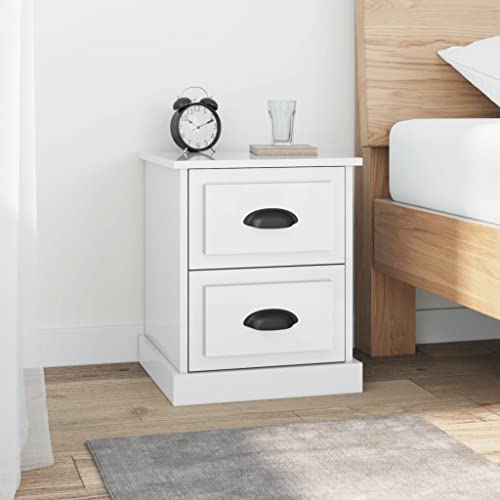 IBUQDDV Ablagetisch Nightstand Sofatisch Telefontisch Nachttisch Hochglanz-Weiß 39x39x47,5 cm Holzwerkstoff für Schlafzimmer, Esszimmer, Büro IBUQDDV Ablagetisch Nightstand Sofatisch Telefontisch Nachttisch Hochglanz-Weiß 39x39x47,5 cm Holzwerkstoff für Schlafzimmer, Esszimmer, Büro von IBUQDDV