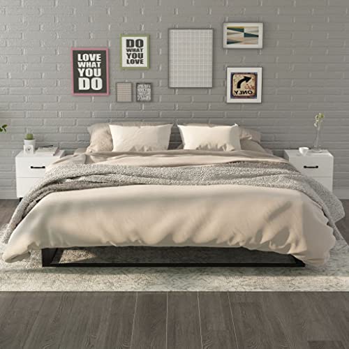 IBUQDDV Ablagetisch Nightstand Sofatisch Telefontisch Nachttische 2 STK. Weiß 40x35x47,5 cm für Schlafzimmer Wohnzimmer von IBUQDDV