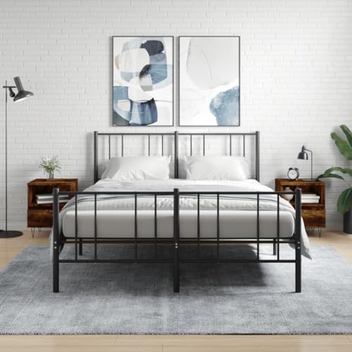 IBUQDDV Ablagetisch Nightstand Telefontisch Sofatisch Nachttische 2 STK. Räuchereiche 40x35x50 cm Holzwerkstoff für Schlafzimmer, Küche, Flur, Balkon IBUQDDV Ablagetisch Nightstand Telefontisch Sofatisch Nachttische 2 STK. Räuchereiche 40x35x50 cm Holzwerkstoff für Schlafzimmer, Küche, Flur, Balkon von IBUQDDV
