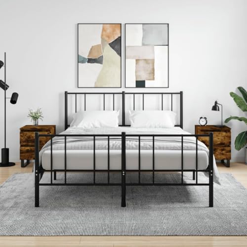 IBUQDDV Ablagetisch Nightstand Telefontisch Sofatisch Nachttische 2 STK. Räuchereiche 40x35x50 cm Holzwerkstoff für Schlafzimmer Wohnzimmer von IBUQDDV
