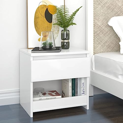IBUQDDV Ablagetisch Sofatisch Nightstand Telefontisch Nachttische 2 STK. Hochglanz-Weiß 40x30x39 cm Holzwerkstoff für Schlafzimmer Wohnzimmer IBUQDDV Ablagetisch Sofatisch Nightstand Telefontisch Nachttische 2 STK. Hochglanz-Weiß 40x30x39 cm Holzwerkstoff für Schlafzimmer Wohnzimmer von IBUQDDV