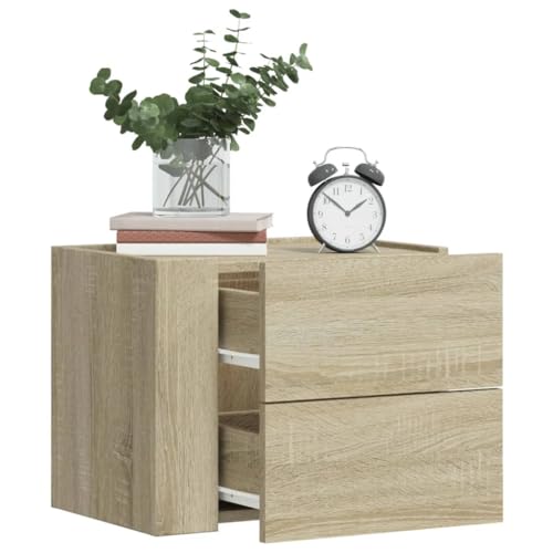 IBUQDDV Ablagetisch Sofatisch Nightstand Telefontisch Wand-Nachttisch Sonoma-Eiche 45x30x35 cm für Schlafzimmer, Esszimmer, Büro IBUQDDV Ablagetisch Sofatisch Nightstand Telefontisch Wand-Nachttisch Sonoma-Eiche 45x30x35 cm für Schlafzimmer, Esszimmer, Büro von IBUQDDV