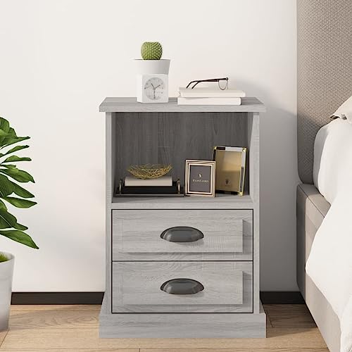 IBUQDDV Ablagetisch Sofatisch Telefontisch Nightstand Nachttisch Grau Sonoma 43x36x60 cm für Wohnzimmer, Schlafzimmer, Flur, Büro IBUQDDV Ablagetisch Sofatisch Telefontisch Nightstand Nachttisch Grau Sonoma 43x36x60 cm für Wohnzimmer, Schlafzimmer, Flur, Büro von IBUQDDV