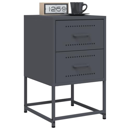IBUQDDV Ablagetisch Telefontisch Nightstand Sofatisch Nachttische 2 STK. Anthrazit 36x39x60,5 cm Stahl für Schlafzimmer Wohnzimmer IBUQDDV Ablagetisch Telefontisch Nightstand Sofatisch Nachttische 2 STK. Anthrazit 36x39x60,5 cm Stahl für Schlafzimmer Wohnzimmer von IBUQDDV