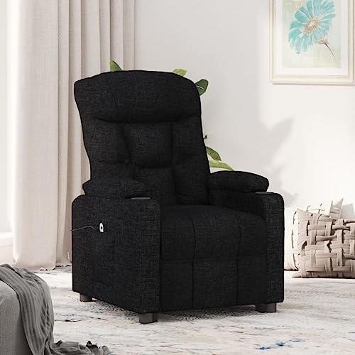 IBUQDDV Armlehnensessel Lesesessel Loungesitz Fernsehsessel Relaxsessel Elektrisch Schwarz Stoff für Schlafzimmer Büro Vanity von IBUQDDV