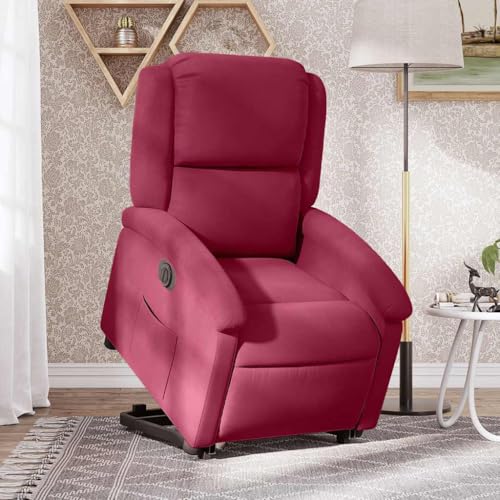 IBUQDDV Armlehnensessel Loungesitz Lesesessel Fernsehsessel Relaxsessel mit Aufstehhilfe Elektrisch Weinrot Samt für Schlafzimmer Büro Vanity IBUQDDV Armlehnensessel Loungesitz Lesesessel Fernsehsessel Relaxsessel mit Aufstehhilfe Elektrisch Weinrot Samt für Schlafzimmer Büro Vanity von IBUQDDV