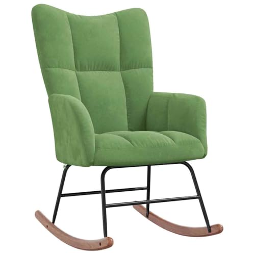 IBUQDDV Chair Lesesessel Relaxstuhl Schaukelstuhl Schaukelsessel Hellgrün Samt für Wohnzimmer Schlafzimmer von IBUQDDV