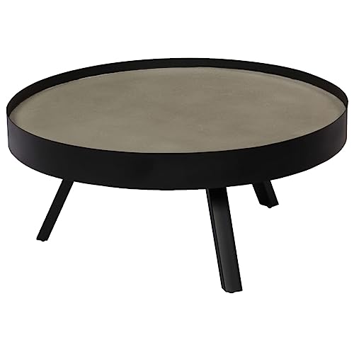 IBUQDDV Couchtisch mit Beton-Tischplatte 74 x 32 cm Wohnzimmertisch Coffee Table Couchtische Sofatisch für Wohnzimmer von IBUQDDV
