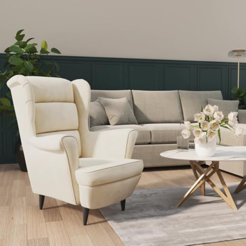 IBUQDDV Fernsehsessel Armlehnensessel Lesesessel Loungesitz Sessel Cremeweiß Samt für Büro Schlafzimmer Leseecken IBUQDDV Fernsehsessel Armlehnensessel Lesesessel Loungesitz Sessel Cremeweiß Samt für Büro Schlafzimmer Leseecken von IBUQDDV