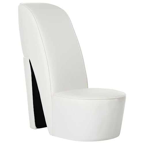 IBUQDDV Fernsehsessel Armlehnensessel Lesesessel Loungesitz Stuhl in Stöckelschuh-Form Weiß Kunstleder für Schlafzimmer Büro Vanity IBUQDDV Fernsehsessel Armlehnensessel Lesesessel Loungesitz Stuhl in Stöckelschuh-Form Weiß Kunstleder für Schlafzimmer Büro Vanity von IBUQDDV