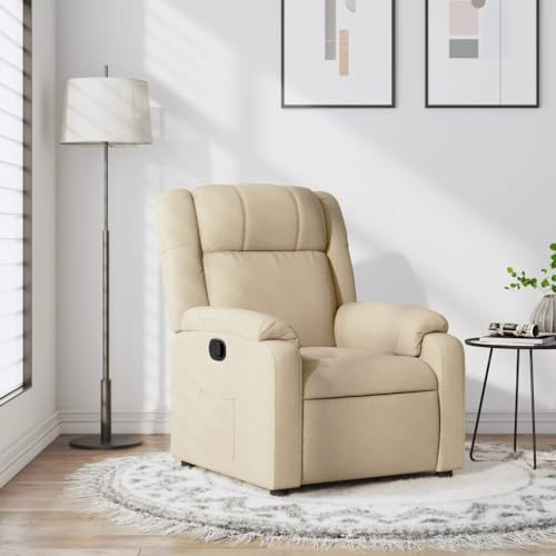 IBUQDDV Fernsehsessel Lesesessel Loungesitz Armlehnensessel Relaxsessel Creme Stoff für Wohnzimmer Schlafzimmer IBUQDDV Fernsehsessel Lesesessel Loungesitz Armlehnensessel Relaxsessel Creme Stoff für Wohnzimmer Schlafzimmer von IBUQDDV