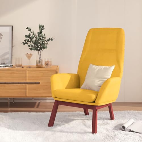 IBUQDDV Lesesessel Armlehnensessel Fernsehsessel Loungesitz Relaxsessel Senfgelb Stoff für Bistro Küche Innen Außenbereich von IBUQDDV