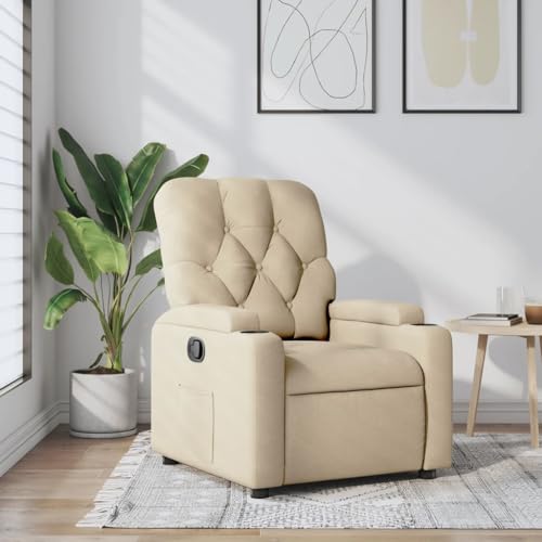 IBUQDDV Loungesitz Armlehnensessel Lesesessel Fernsehsessel Relaxsessel Creme Stoff für Büro Schlafzimmer IBUQDDV Loungesitz Armlehnensessel Lesesessel Fernsehsessel Relaxsessel Creme Stoff für Büro Schlafzimmer von IBUQDDV