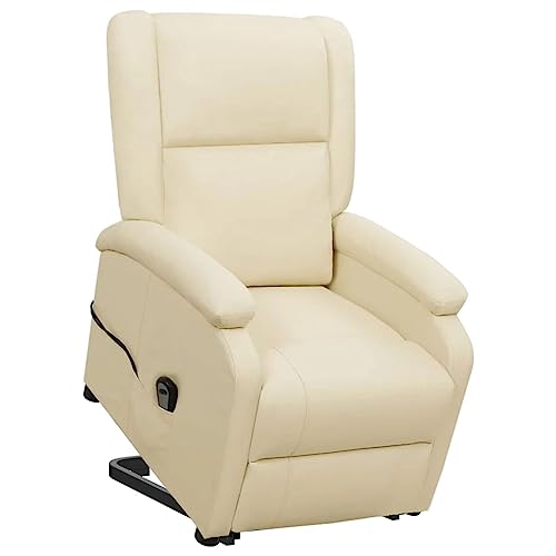 IBUQDDV Loungesitz Fernsehsessel Armlehnensessel Lesesessel Aufstehsessel Creme Kunstleder für Büro Schlafzimmer Leseecken IBUQDDV Loungesitz Fernsehsessel Armlehnensessel Lesesessel Aufstehsessel Creme Kunstleder für Büro Schlafzimmer Leseecken von IBUQDDV