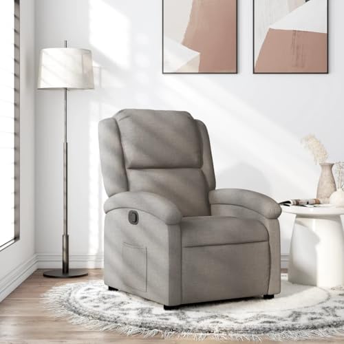 IBUQDDV Loungesitz Fernsehsessel Armlehnensessel Lesesessel Relaxsessel Taupe Stoff für Wohnzimmer Schlafzimmer von IBUQDDV