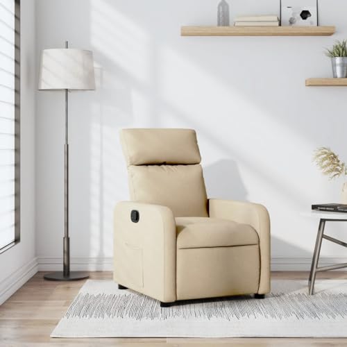 IBUQDDV Loungesitz Fernsehsessel Lesesessel Armlehnensessel Relaxsessel Creme Stoff für Wohnzimmer Schlafzimmer IBUQDDV Loungesitz Fernsehsessel Lesesessel Armlehnensessel Relaxsessel Creme Stoff für Wohnzimmer Schlafzimmer von IBUQDDV