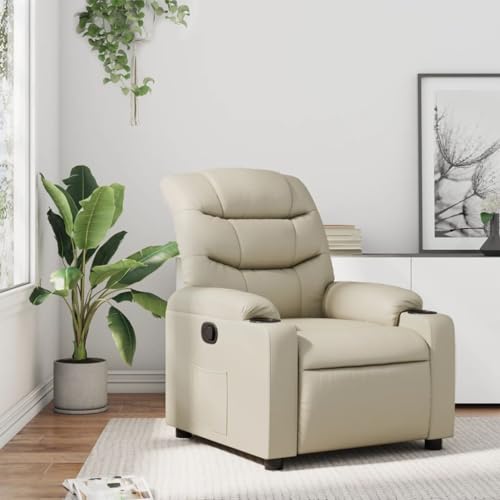 IBUQDDV Loungesitz Lesesessel Armlehnensessel Fernsehsessel Relaxsessel Creme Kunstleder für Schlafzimmer Büro Vanity IBUQDDV Loungesitz Lesesessel Armlehnensessel Fernsehsessel Relaxsessel Creme Kunstleder für Schlafzimmer Büro Vanity von IBUQDDV