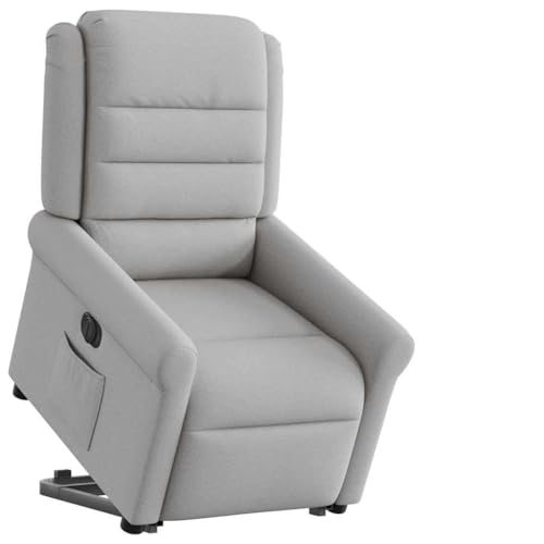 IBUQDDV Loungesitz Lesesessel Fernsehsessel Armlehnensessel Relaxsessel mit Aufstehhilfe Elektrisch Wolkengrau Stoff für Büro Schlafzimmer Leseecken von IBUQDDV