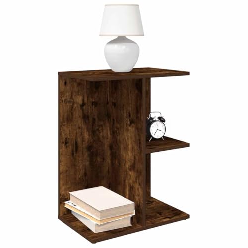 IBUQDDV Nightstand Ablagetisch Telefontisch Sofatisch Nachttisch Räuchereiche 46,5x29x61 cm Holzwerkstoff für Wohnzimmer, Schlafzimmer, Flur, Küche von IBUQDDV