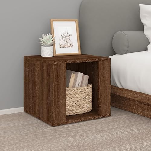 IBUQDDV Nightstand Telefontisch Ablagetisch Sofatisch Nachttisch Braun Eichen-Optik 41x40x36 cm Holzwerkstoff für Schlafzimmer, Küche, Flur, Balkon IBUQDDV Nightstand Telefontisch Ablagetisch Sofatisch Nachttisch Braun Eichen-Optik 41x40x36 cm Holzwerkstoff für Schlafzimmer, Küche, Flur, Balkon von IBUQDDV