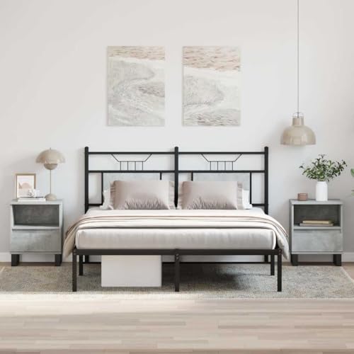 IBUQDDV Nightstand Telefontisch Ablagetisch Sofatisch Nachttische 2 STK. Betongrau 40x35x50 cm Holzwerkstoff für Wohnzimmer, Schlafzimmer, Flur, Küche IBUQDDV Nightstand Telefontisch Ablagetisch Sofatisch Nachttische 2 STK. Betongrau 40x35x50 cm Holzwerkstoff für Wohnzimmer, Schlafzimmer, Flur, Küche von IBUQDDV