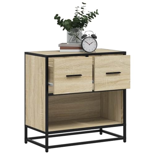 IBUQDDV Sofatisch Nightstand Telefontisch Ablagetisch Nachttisch Sonoma-Eiche 60x31x60 cm Holzwerkstoff und Metall für Schlafzimmer Wohnzimmer IBUQDDV Sofatisch Nightstand Telefontisch Ablagetisch Nachttisch Sonoma-Eiche 60x31x60 cm Holzwerkstoff und Metall für Schlafzimmer Wohnzimmer von IBUQDDV