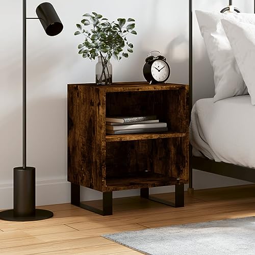 IBUQDDV Telefontisch Ablagetisch Nightstand Sofatisch Nachttisch Räuchereiche 40x30x50 cm Holzwerkstoff für Wohnzimmer, Schlafzimmer, Flur, Büro von IBUQDDV