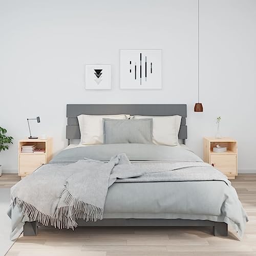 IBUQDDV Telefontisch Ablagetisch Sofatisch Nightstand Nachttische 2 STK. 40x34x55 cm Massivholz Kiefer für Wohnzimmer, Schlafzimmer, Flur, Büro von IBUQDDV