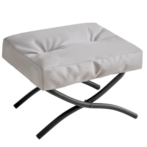 IBUYKE 11.8” H Klappbare Fußstütze Hocker, Rechteckige Kleine Fußhocker Akzent Ottomane für Lazy Chair, Moderne Tragbare Fußablage Hocker für Wohnzimmer Schlafzimmer, Grau WBD020G IBUYKE 11.8” H Klappbare Fußstütze Hocker, Rechteckige Kleine Fußhocker Akzent Ottomane für Lazy Chair, Moderne Tragbare Fußablage Hocker für Wohnzimmer Schlafzimmer, Grau WBD020G von IBUYKE