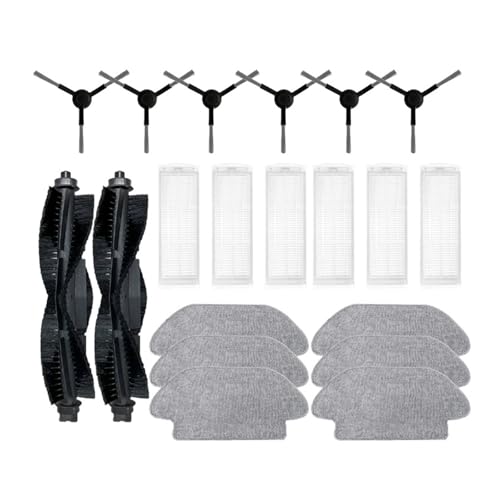 A75X Top, Kompatibel For Ilife, A11, Roboter-Staubsauger Ersatzteile Zubehör Hauptseitenbürste Hepa-Filter Wischtuch Bürstenabdeckung, Rollenbürstenkomponenten(B set) von IBXNBEJD