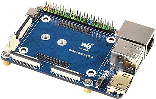 IBest for Raspberry Pi Compute Module 4 IO Board,Mini Base Board (A) Lite Version with Standard CM4 Socket and Color-Coded Raspberry Pi 40PIN GPIO Header Onboard CSI/DSI/FAN/HDMI/USB/RJ45 Connectors von IBest