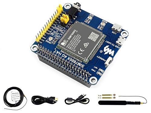 IBest waveshare 4G / 3G / 2G / GSM/GPRS/GNSS HAT for Raspberry Pi, Jetson Nano,Based on SIM7600G-H, Support LTE CAT4, 4G Connection, Global Positioning von IBest