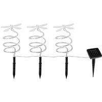 I-Glow LED-Solar-Gartenstecker "Spirale" - 3er-Set von IC Gardenworld